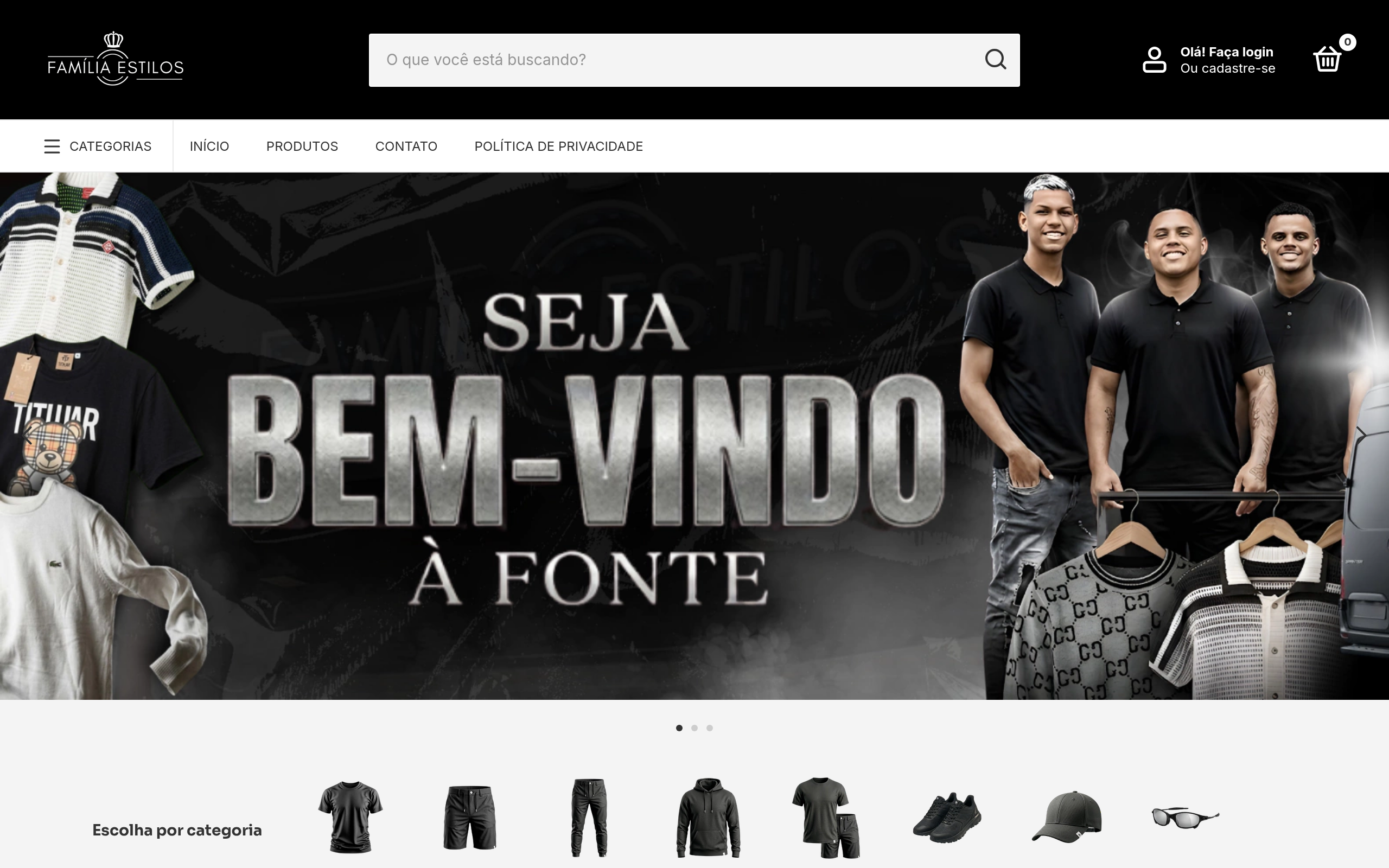 Prévia do Site Oficial Familia Estilos